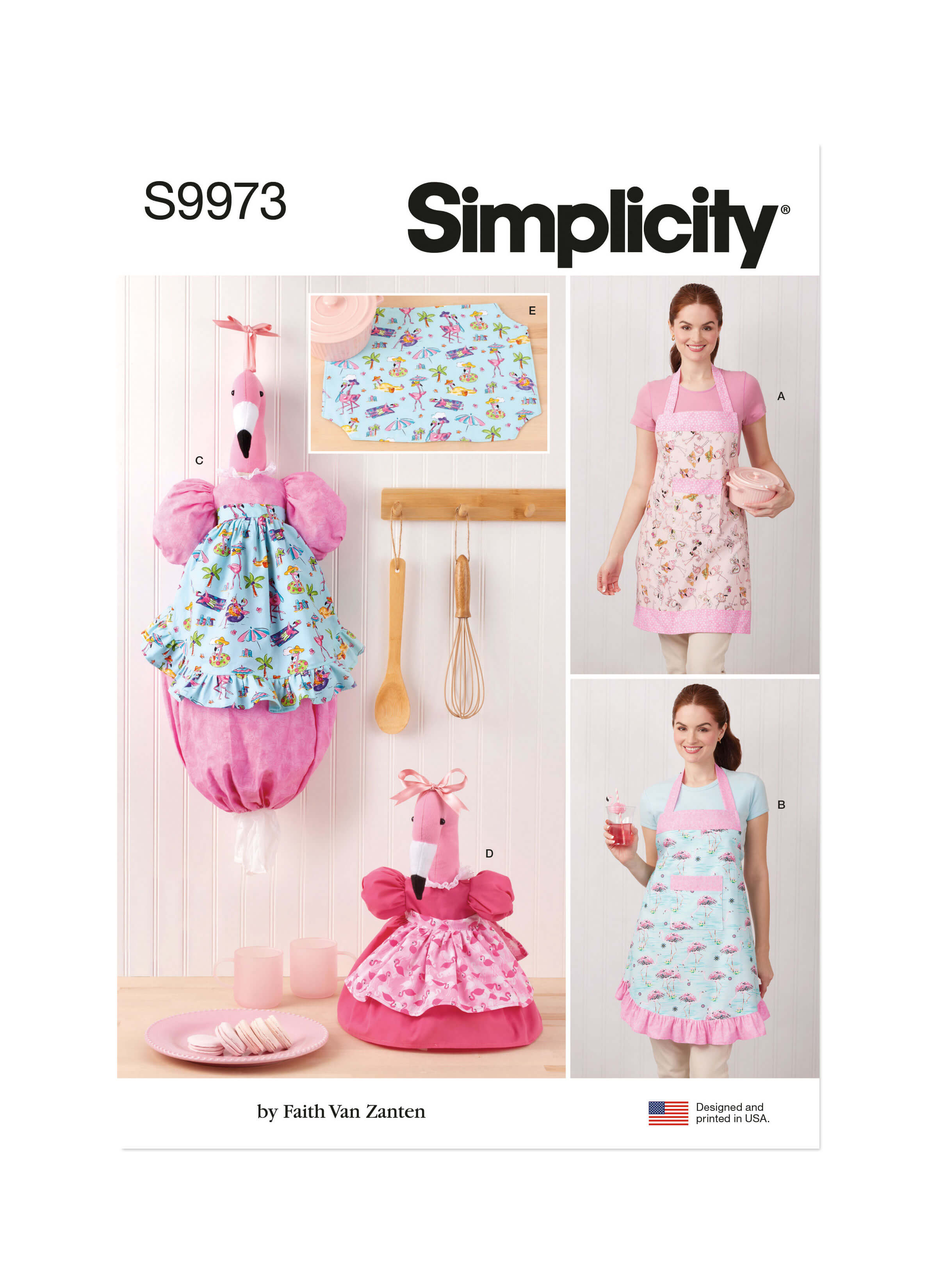 Simplicity Sewing Pattern S9973 Aprons and Kitchen Décor by Faith Van Zanten