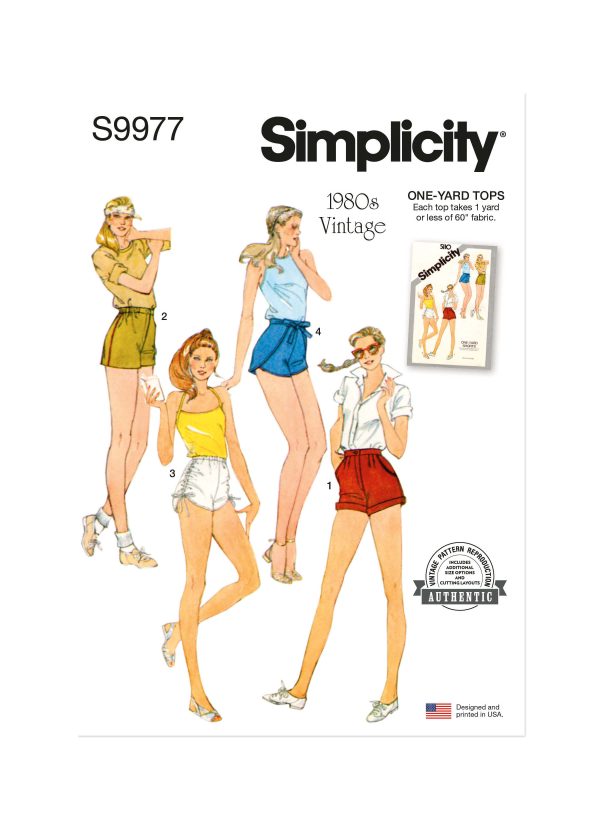 Simplicity Sewing Pattern S9977 Misses' Shorts
