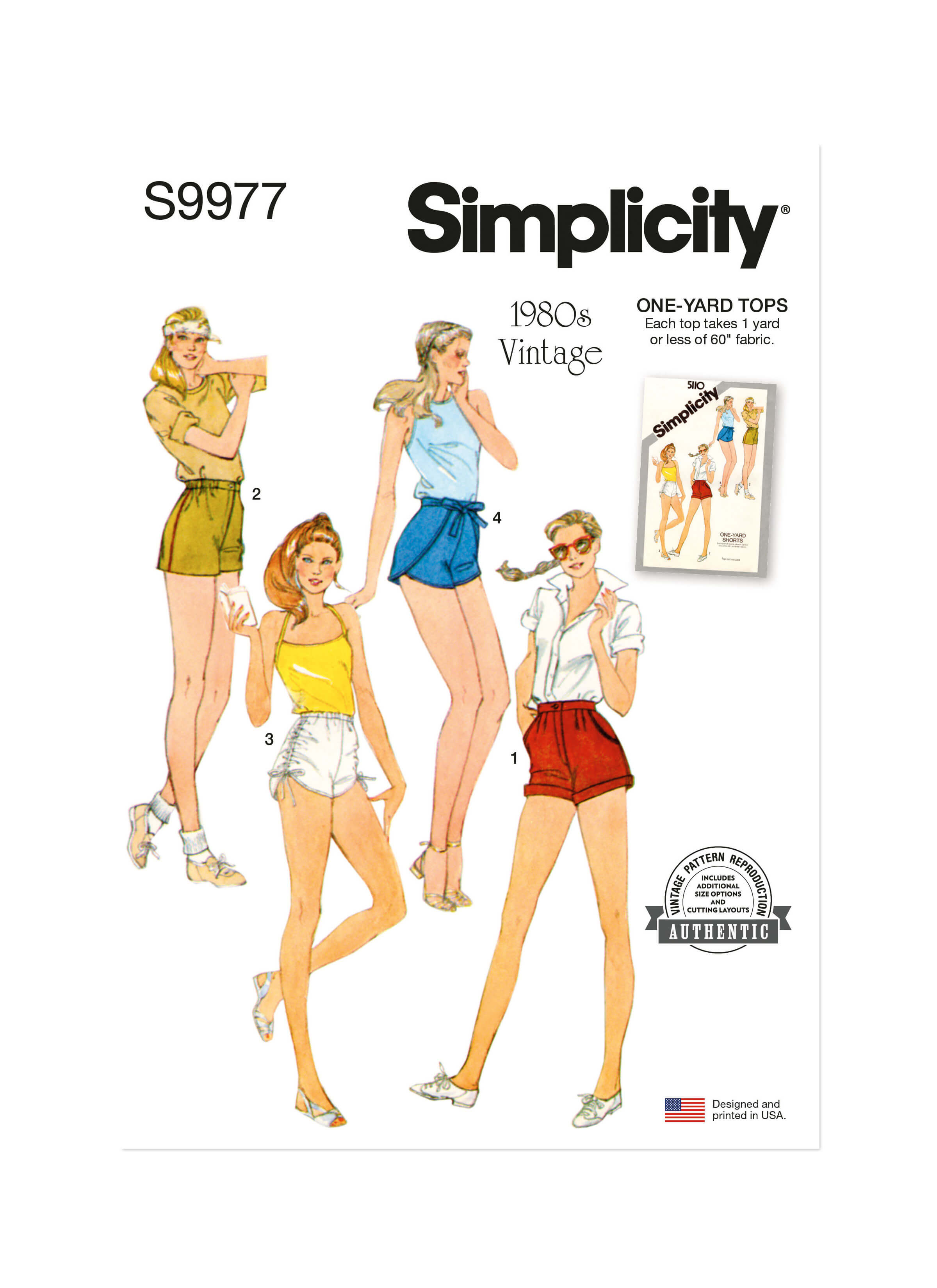 Simplicity Sewing Pattern S9977 Misses' Shorts