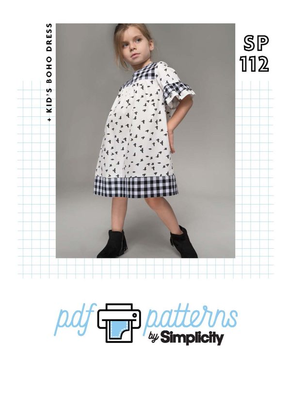 Simplicity PDF Sewing Pattern SP112 Child's Boho Dress