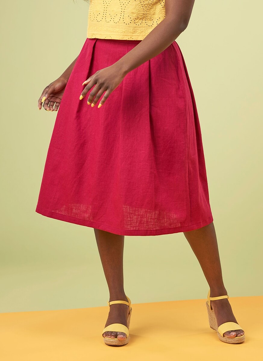 Simply Sewing Fuchsia Midi Skirt PDF Sewing Pattern