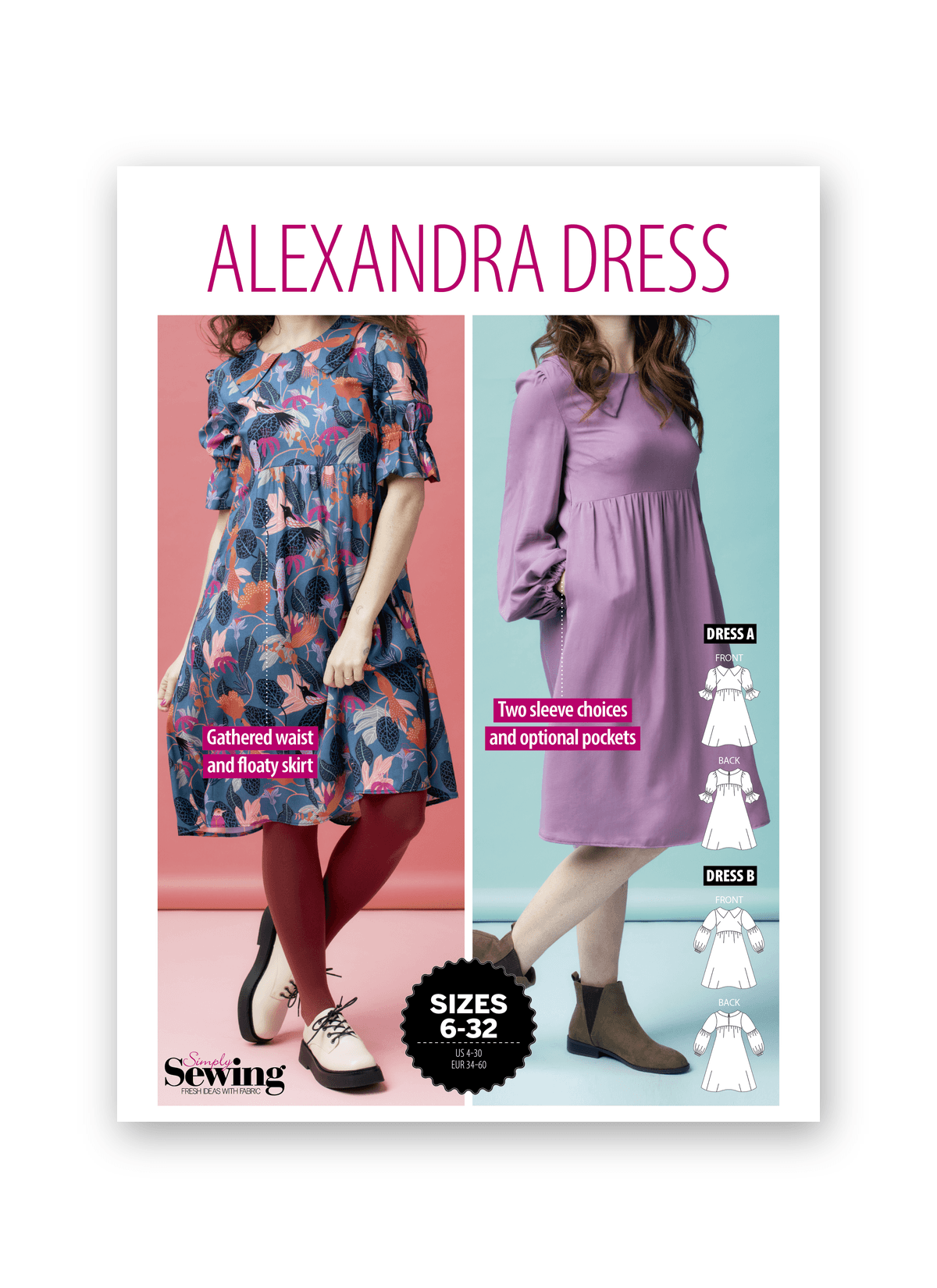 Simply Sewing Alexandra Dress PDF Sewing Pattern