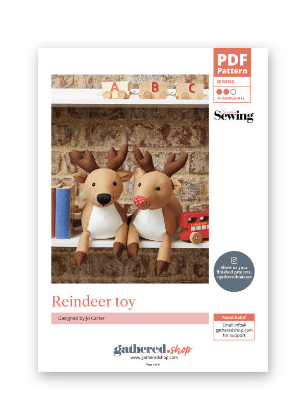 Simply Sewing Reindeer Toy PDF Sewing Pattern