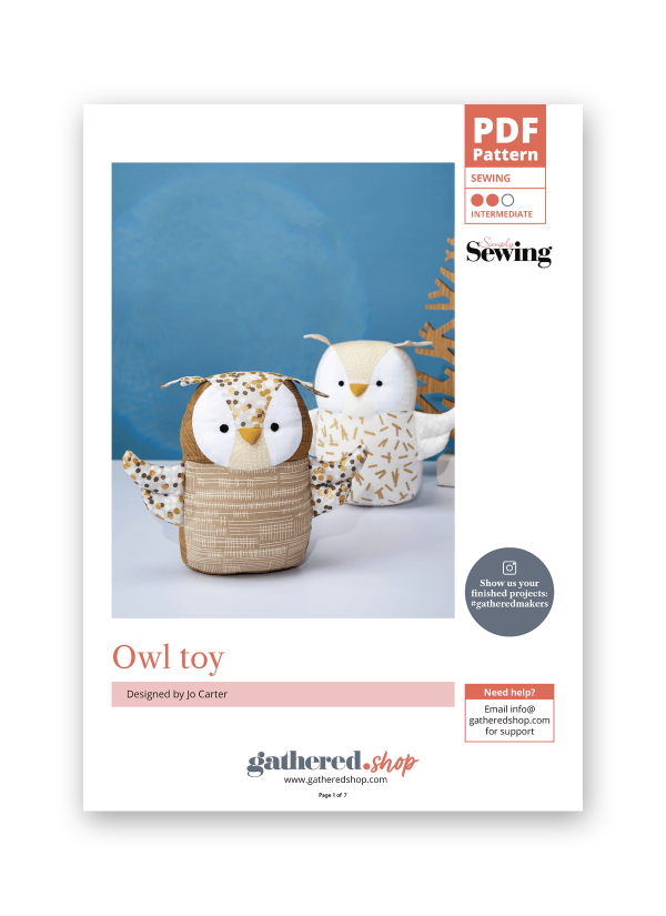 Simply Sewing Owl Toy PDF Sewing Pattern