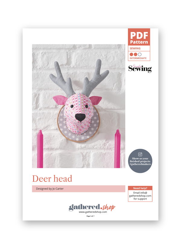 Simply Sewing Deer Head Toy PDF Sewing Pattern