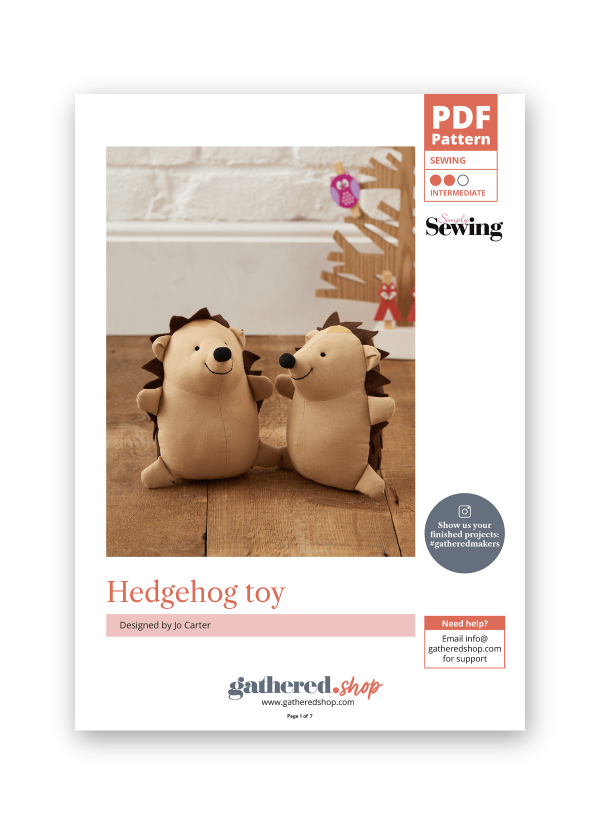 Simply Sewing Hedgehog Toy PDF Sewing Pattern