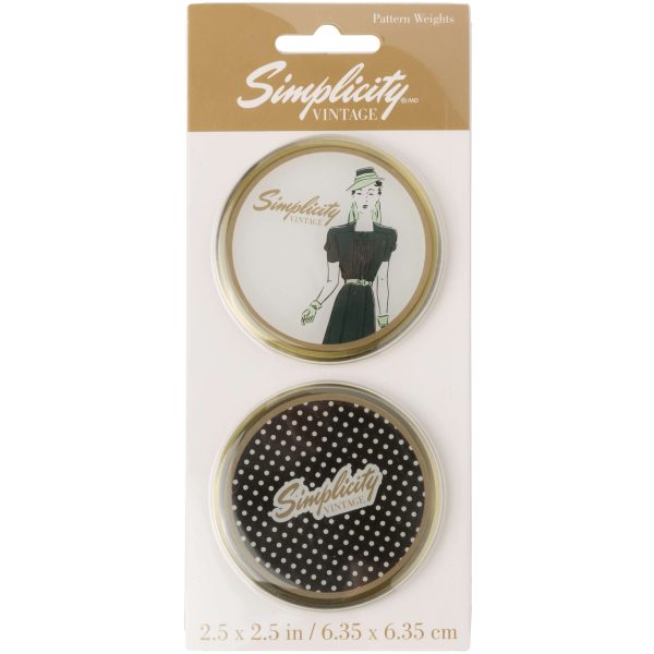 SIMPLICITY VINTAGE - PATTERN / PAPER WEIGHTS - LADY DOT