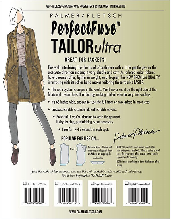 Palmer/Pletsch PerfectFuse Tailor Ultra Fusible Interfacing - Ecru White