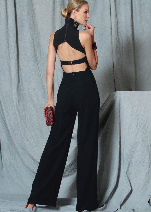 Vogue Patterns V1524 Misses' Open-Back, Belted Jumpsuit