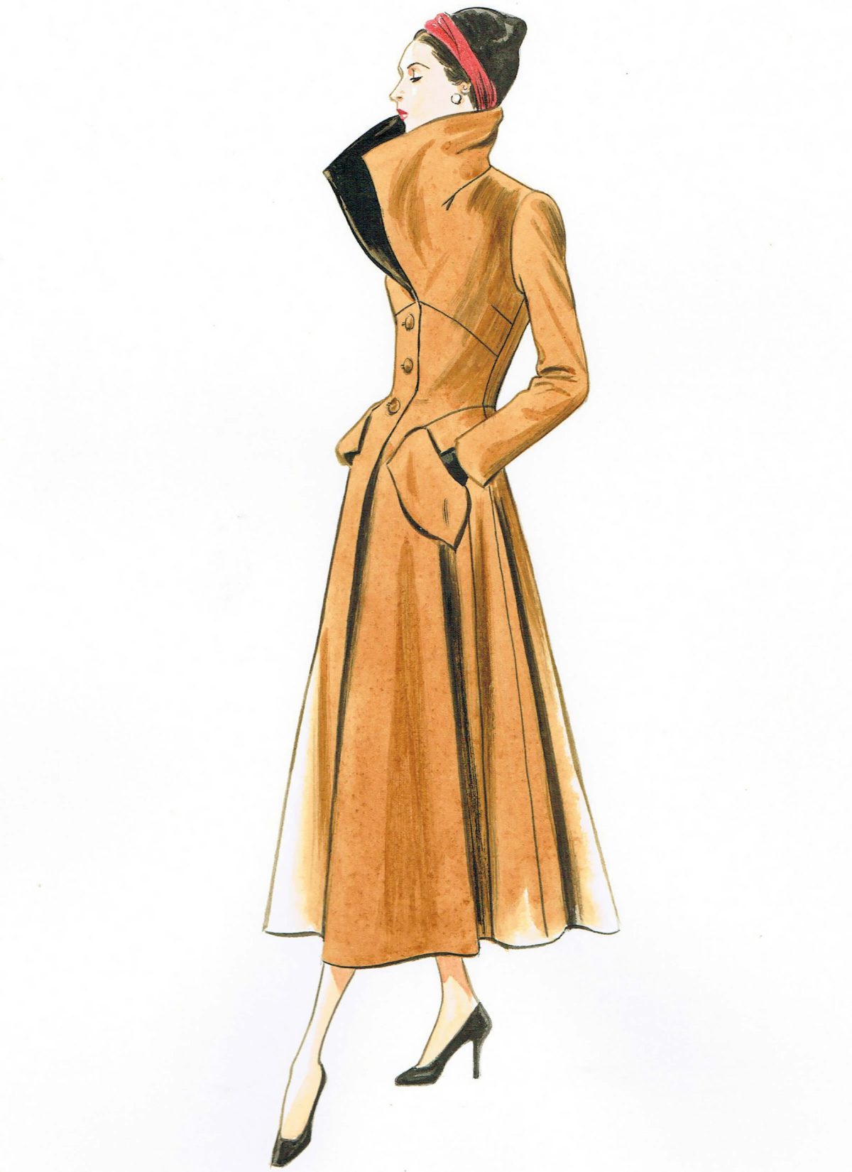 Vogue Patterns V1669 Misses' Coat, 1949 Vintage Vogue