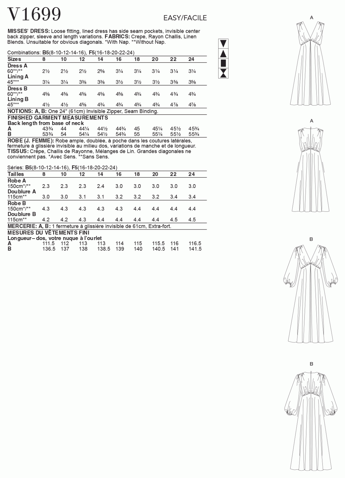 Vogue Patterns V1699 Misses' Dress