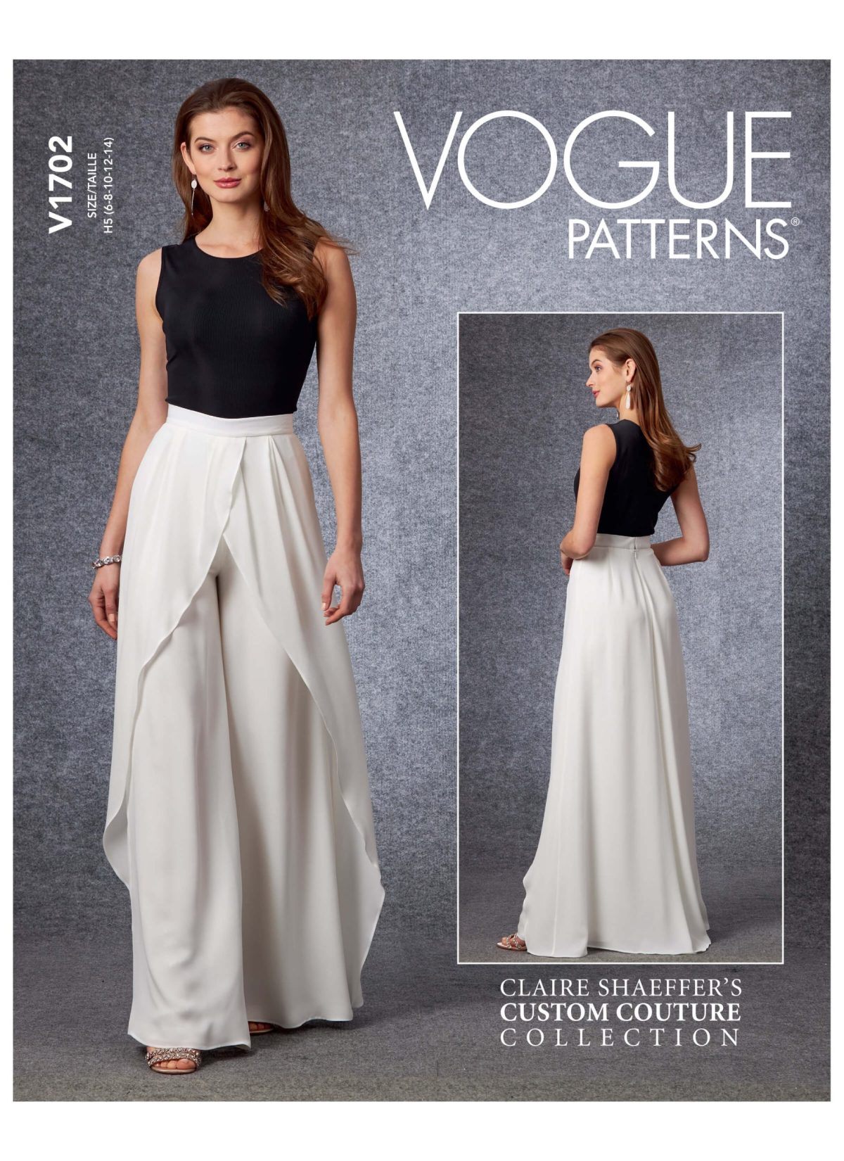 Vogue Patterns V1702 Misses' Trousers, Claire Shaeffer