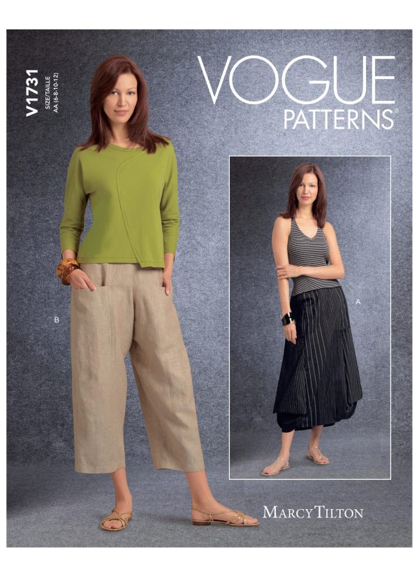 Vogue Patterns V1731 Misses' Deep-Pocket Skirt and Trousers Marcy Tilton