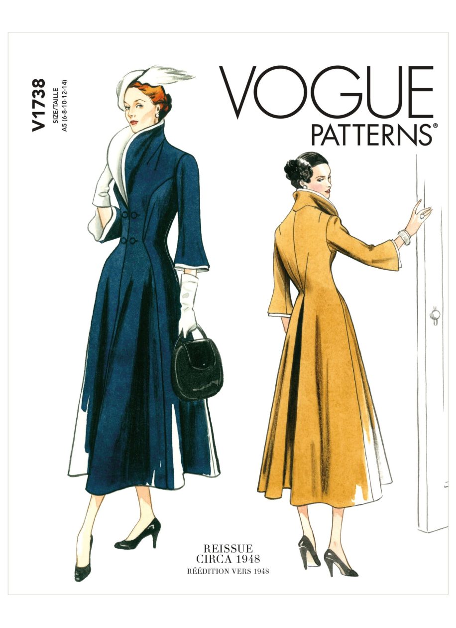 Vogue Patterns V1738 Misses' Wide-Collar, Fit-and-Flare Dress