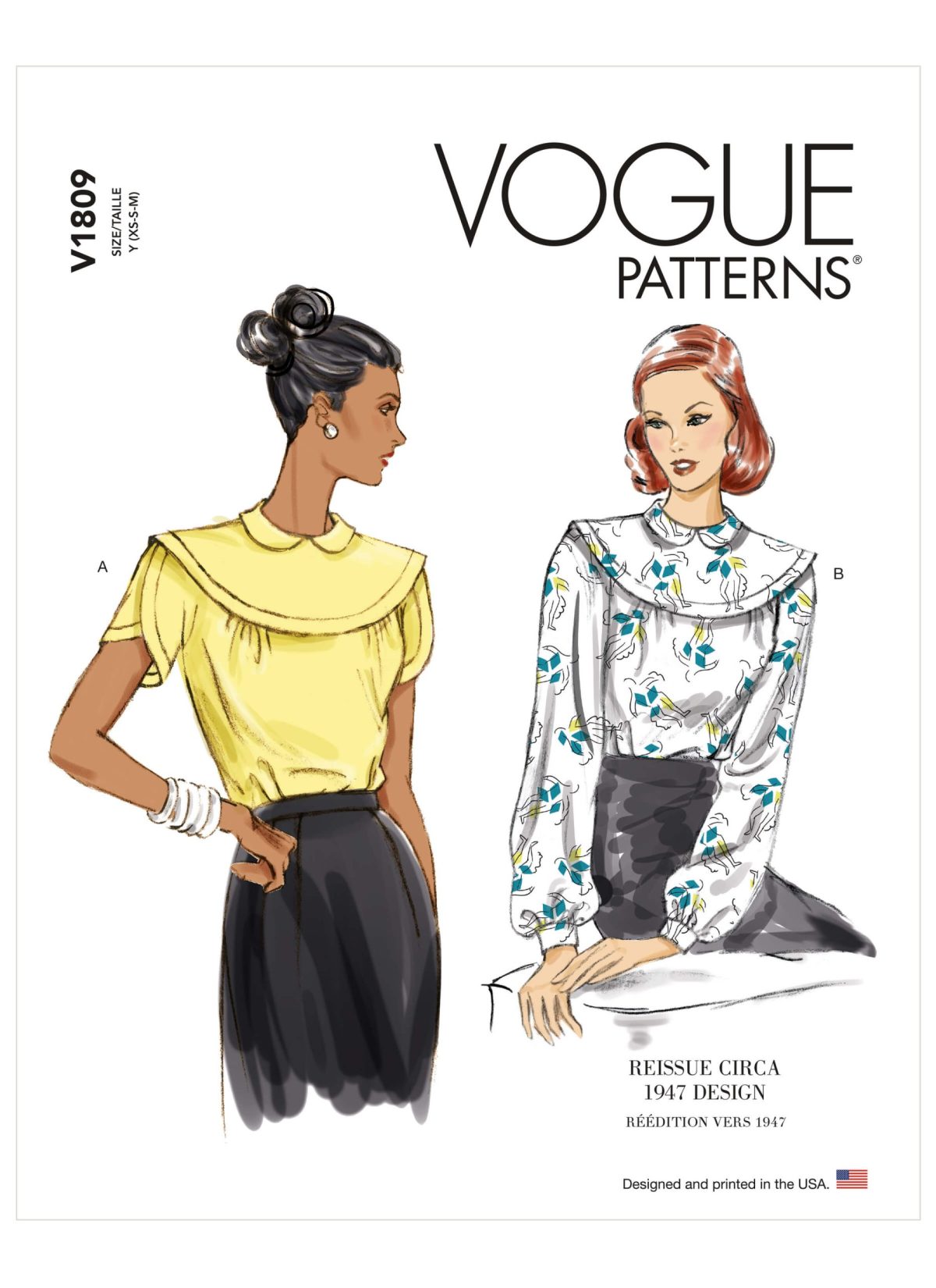 Vogue Patterns V1809 Misses' Vintage tops