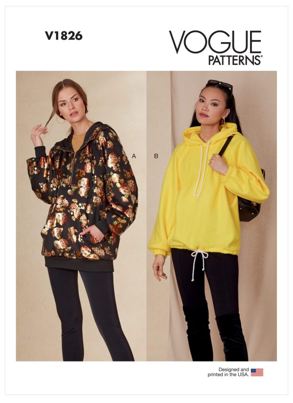 Vogue Patterns V1826 Misses' Sweatshirts