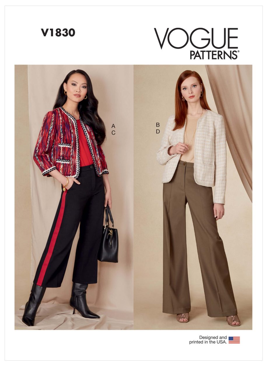Vogue Patterns V1830 Misses' Jacket and Trousers