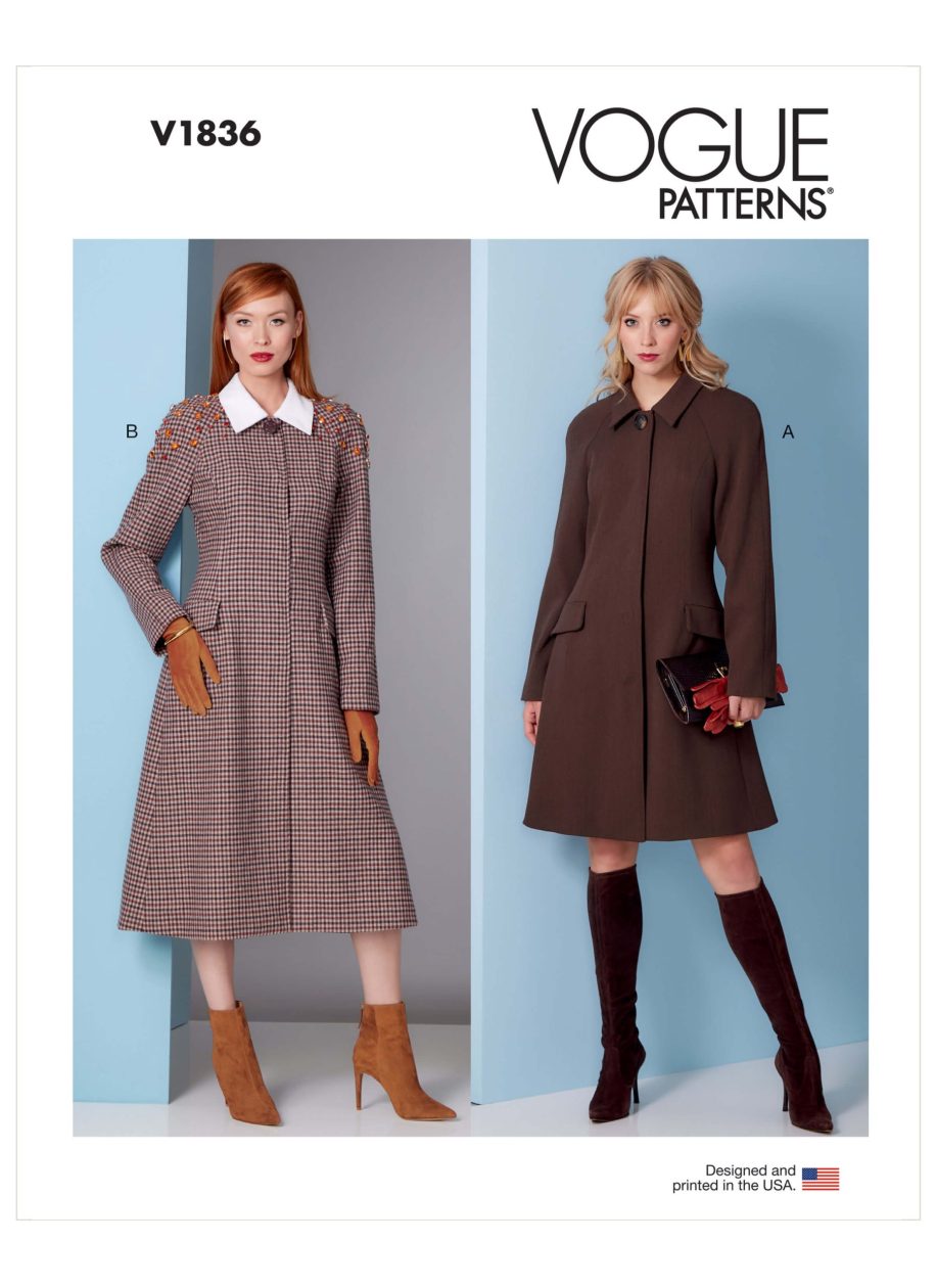 Vogue Pattern V1836 Misses' Coat