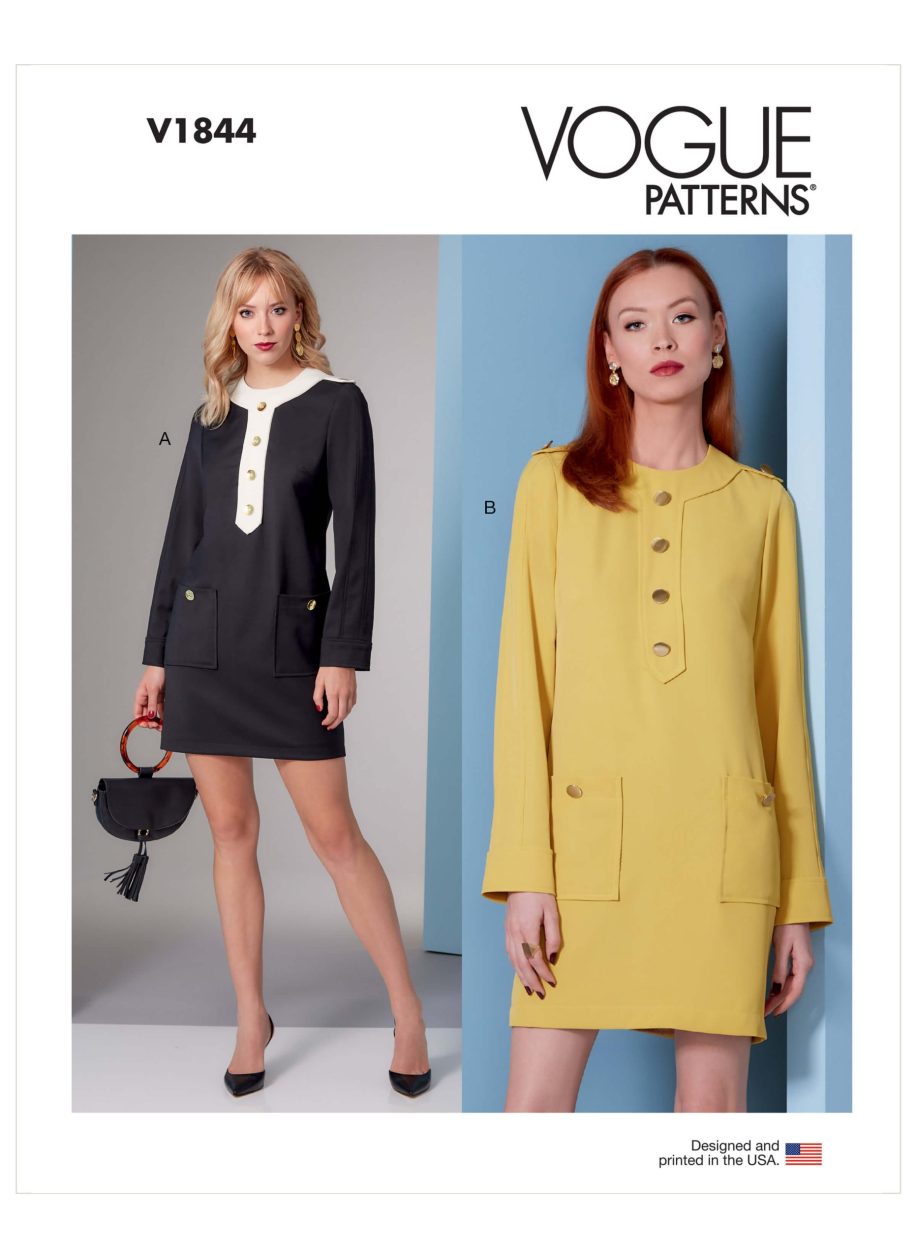 Vogue Pattern V1844 Misses', Misses' Petite Dress