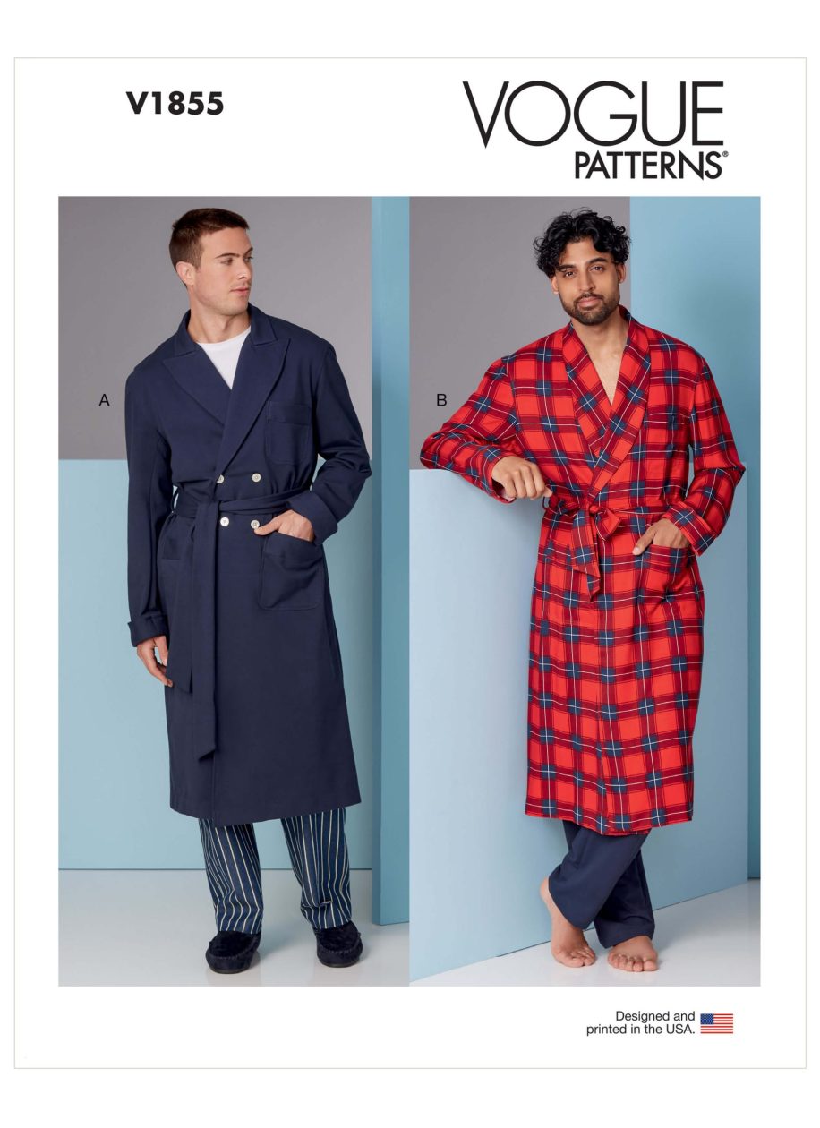 Vogue Pattern V1855 Men's Robe & Belt