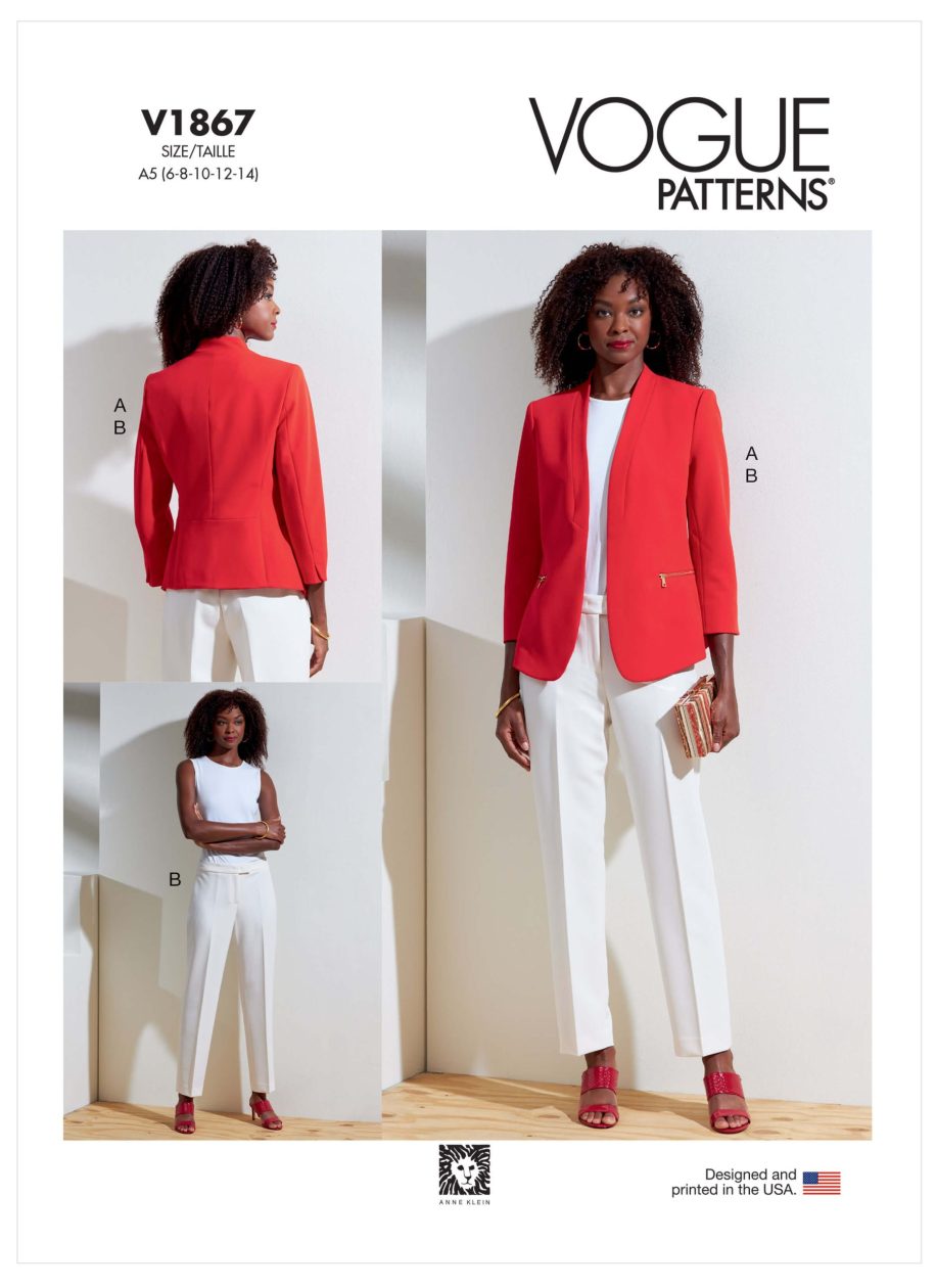 Vogue Patterns V1867 Misses' Jacket and Trousers