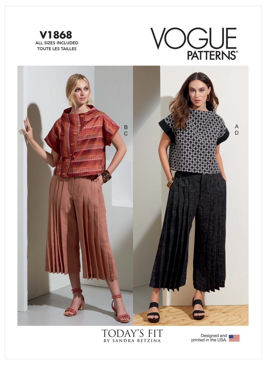 Vogue Patterns V1868 Misses' Top and Trousers
