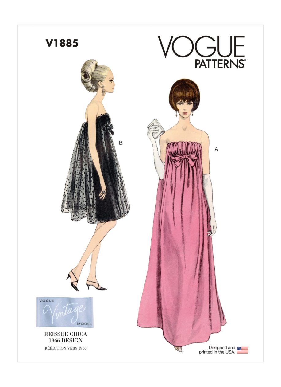Vogue Patterns V1885 Misses' Vintage Special Occasion Dress