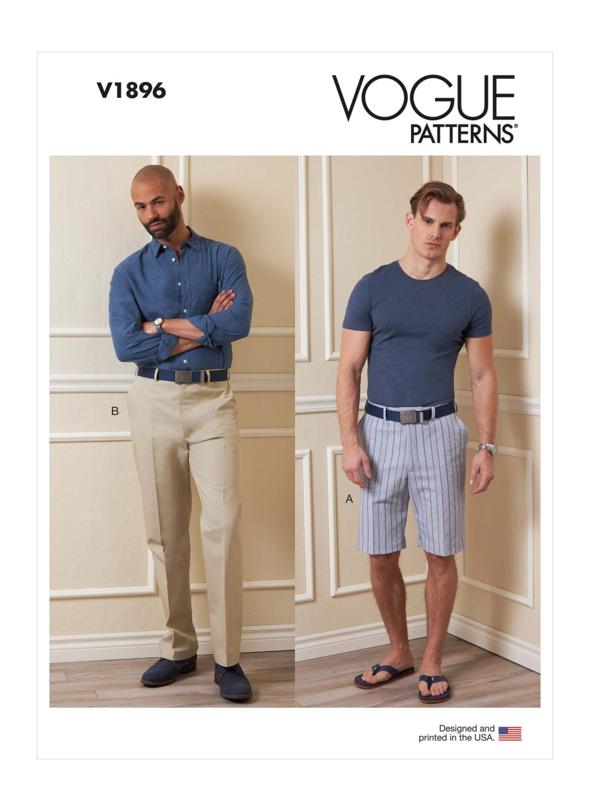 Vogue Patterns V1896 Men's Shorts and Trousers