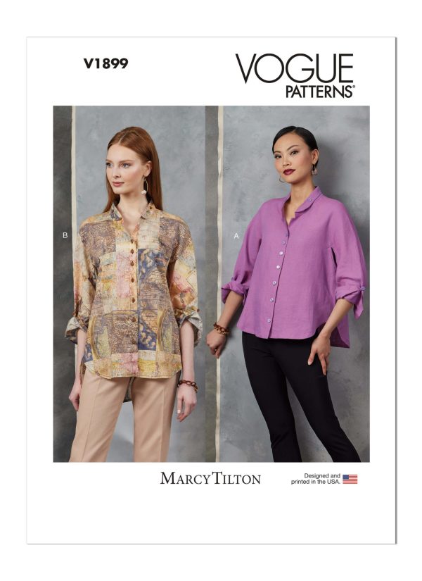 Vogue Pattern V1899 Misses' Shirts by Marcy Tilton
