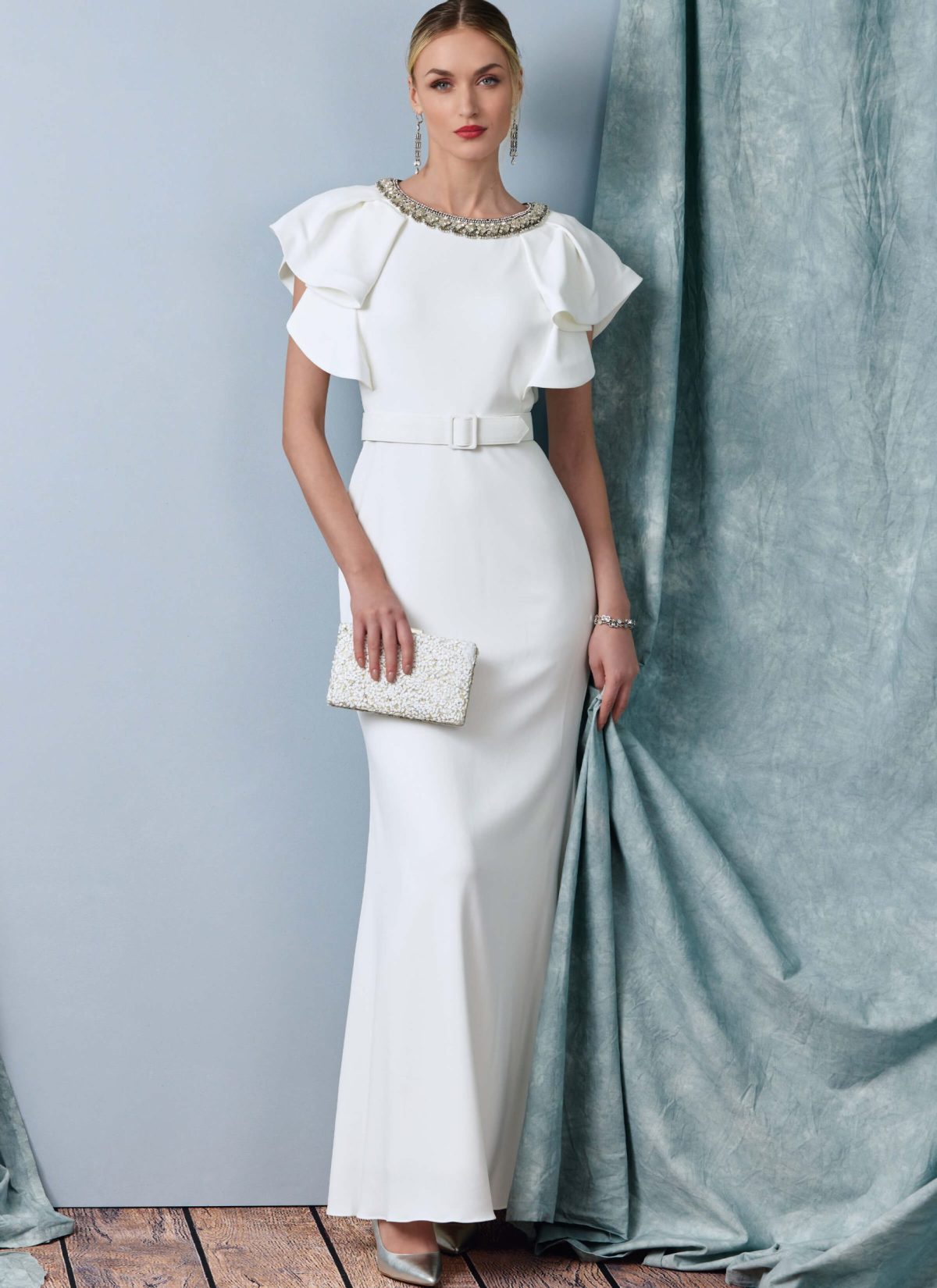 Vogue Patterns V1919 Misses' Full Length Dress with Belt by Badgley Mischka