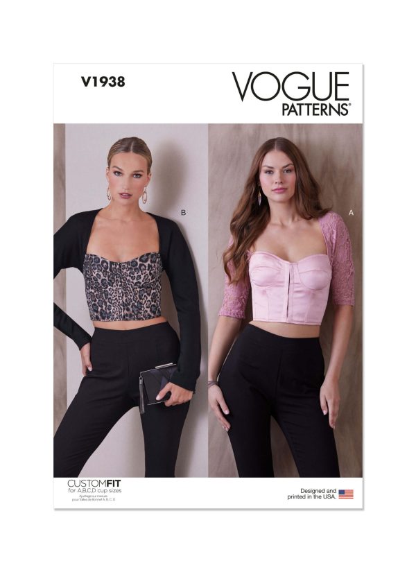 Vogue Patterns V1938 Misses' Corset Tops