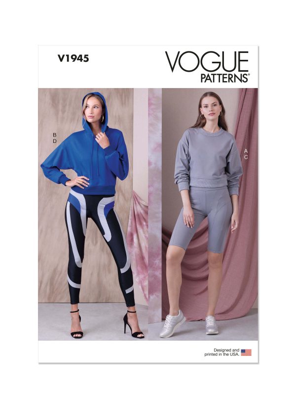 Vogue Patterns V1945 Misses’ Knit Tops and Leggings in Two Lengths