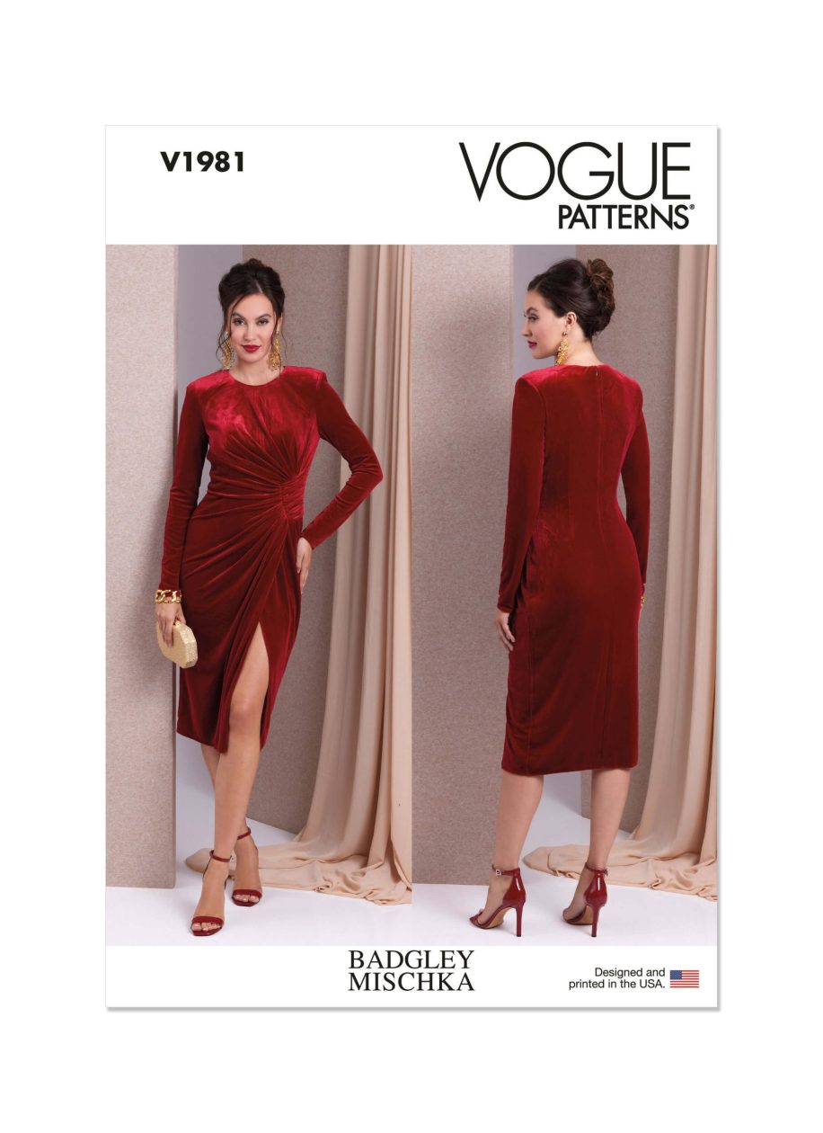Vogue Patterns V1981 Misses' Knit Dress by Badgley Mischka