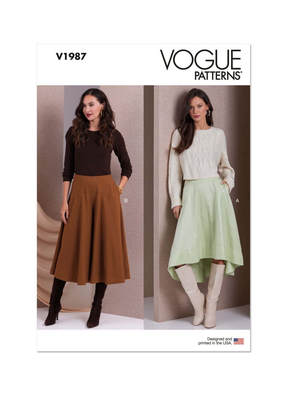Vogue Patterns V1987 Misses' Skirt and Culottes