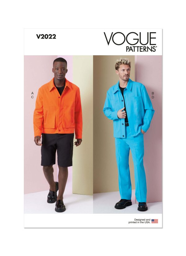 Vogue Patterns V2022 Men's Jackets, Shorts and Trousers