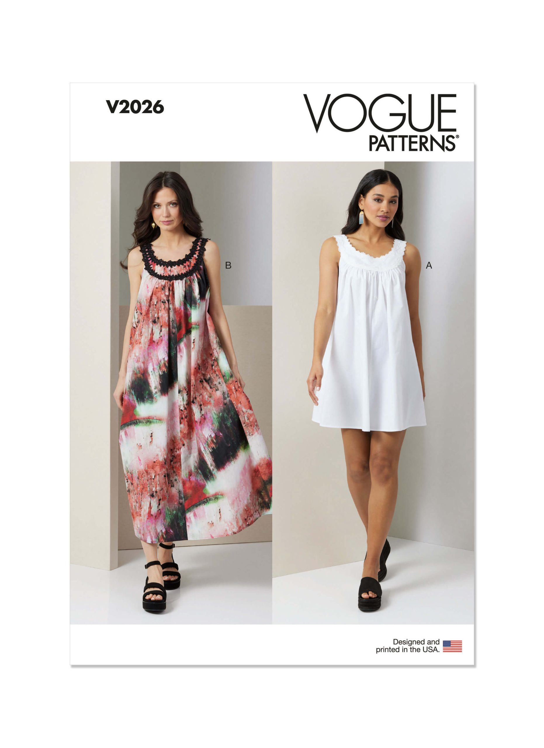 Vogue Patterns V2026 Misses' Dress in Two Lengths