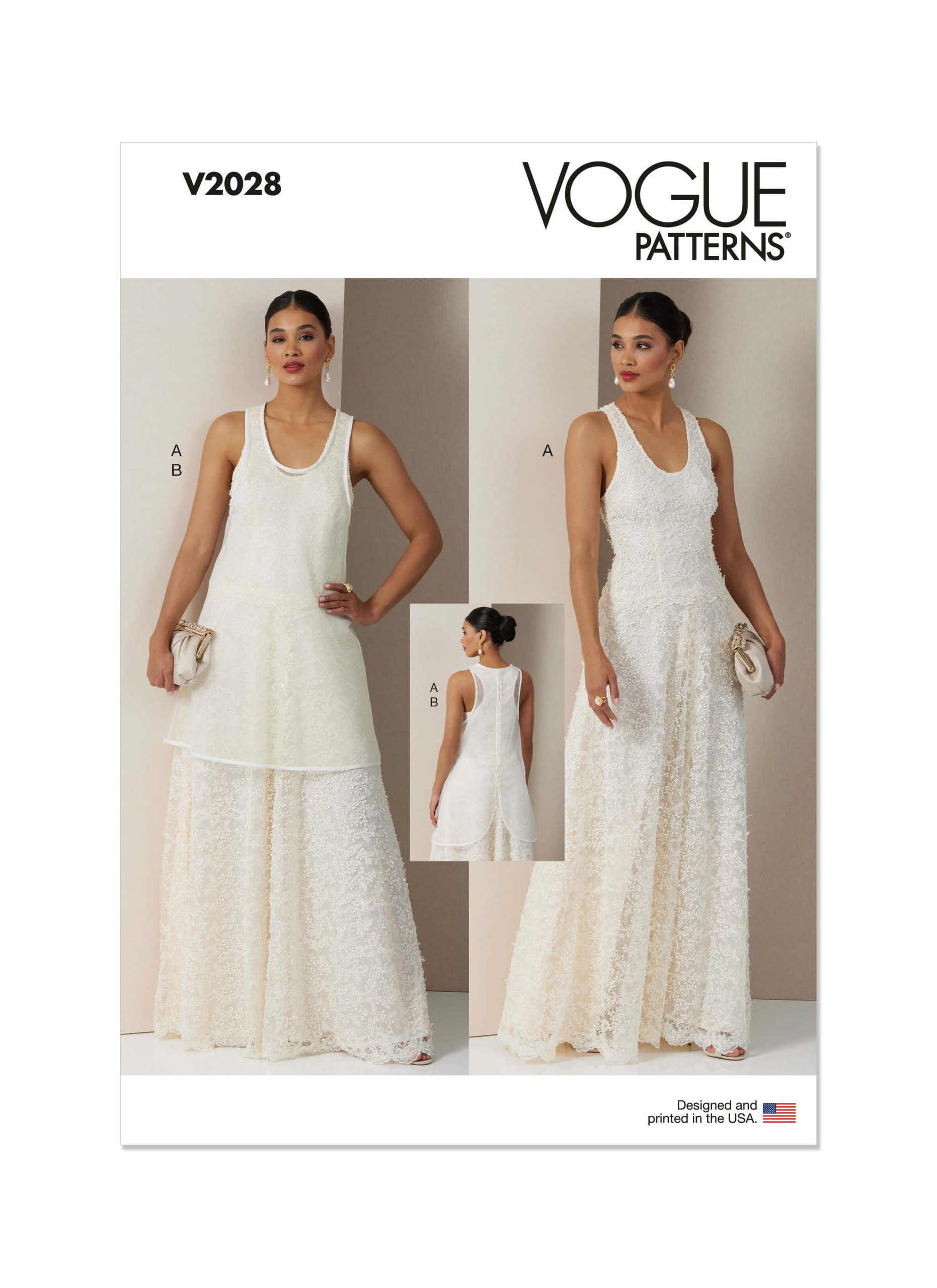 Vogue Patterns V2028 Misses’ Dress and Overdress