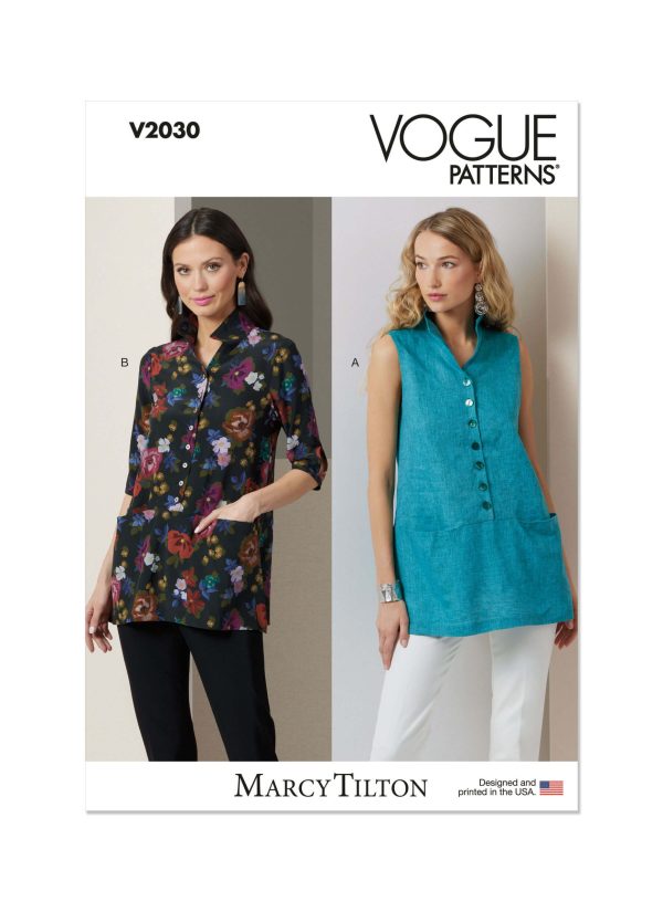 Vogue Patterns V2030 Misses' Tunics by Marcy Tilton