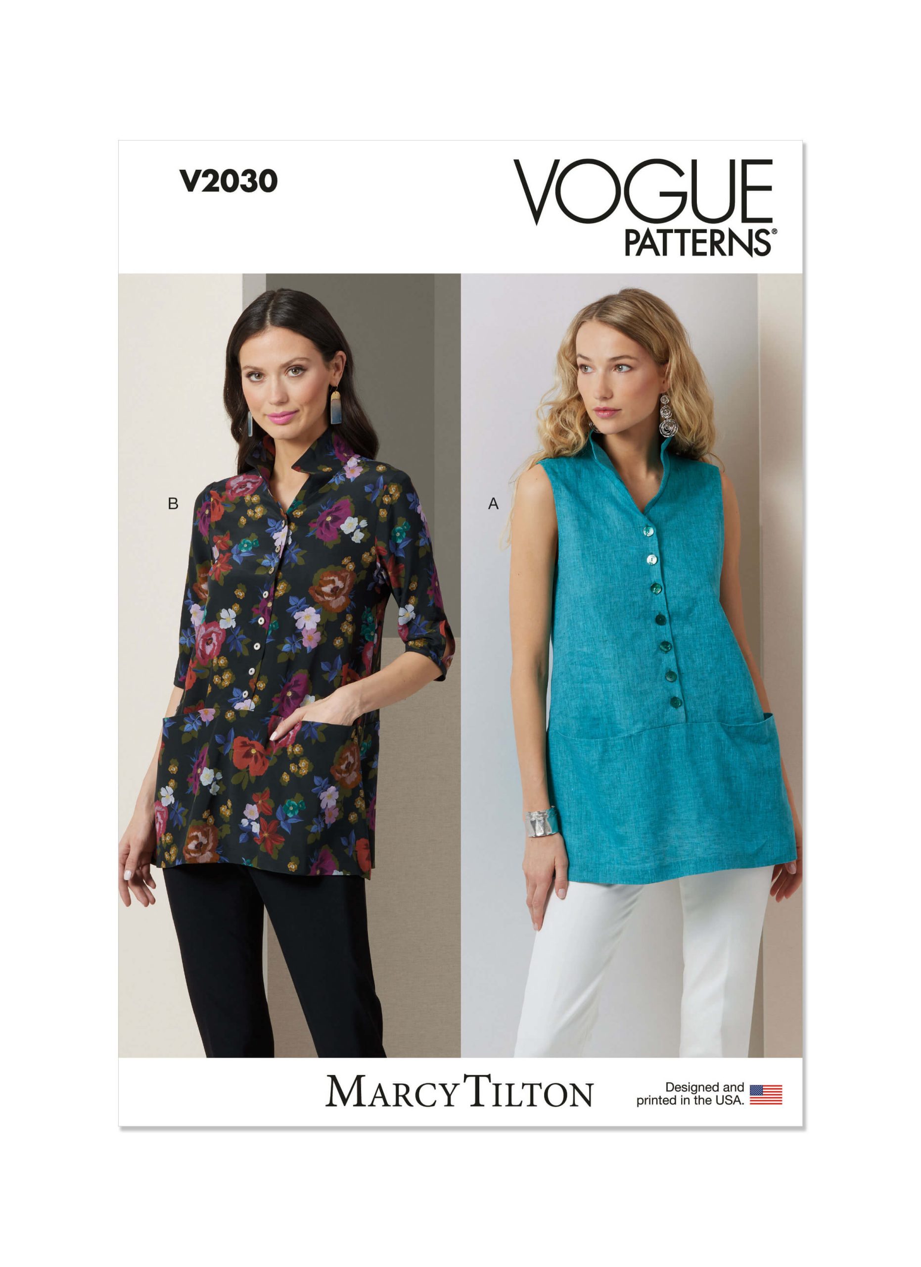 Vogue Patterns V2030 Misses' Tunics by Marcy Tilton