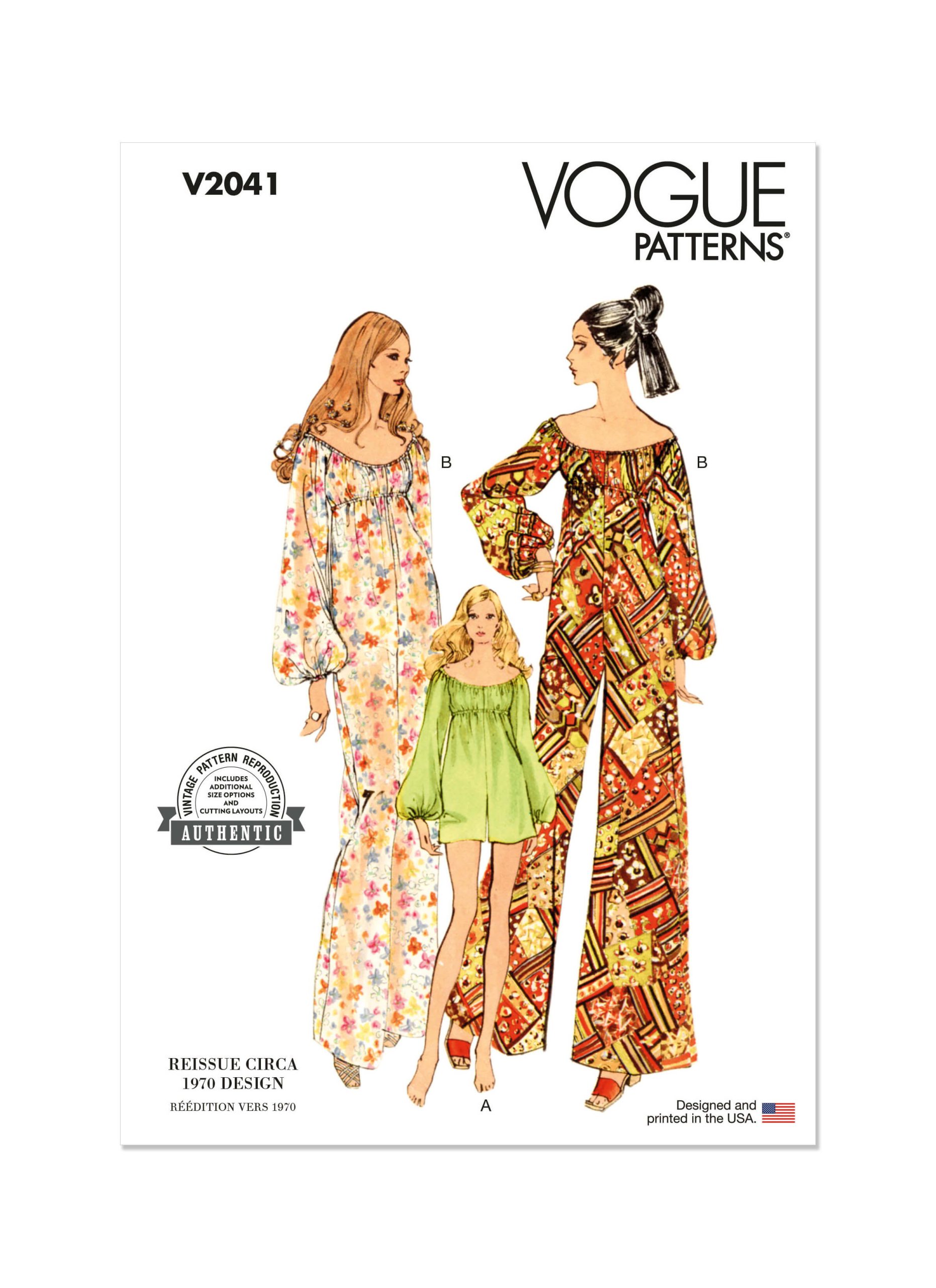 Vogue Patterns V2041 Misses' Jumpsuit in Two Lengths