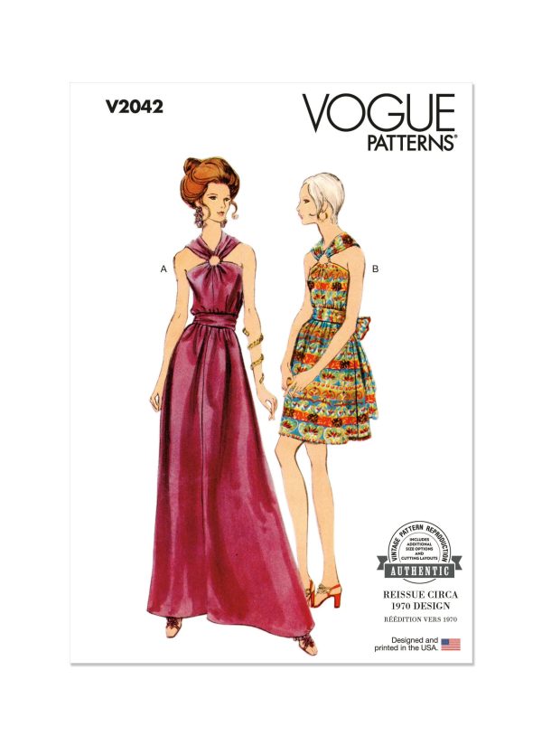 Vogue Patterns V2042 Misses' Dress In Two Lengths