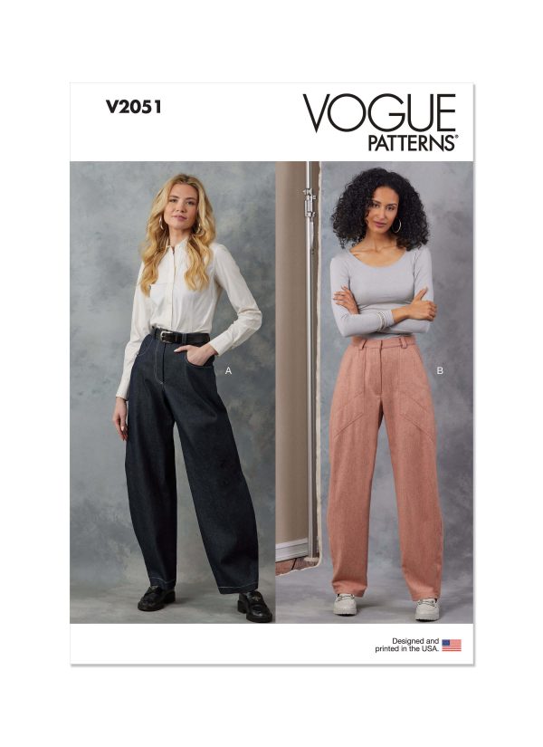 Vogue Sewing Pattern V2051 Misses' Barrel Trousers