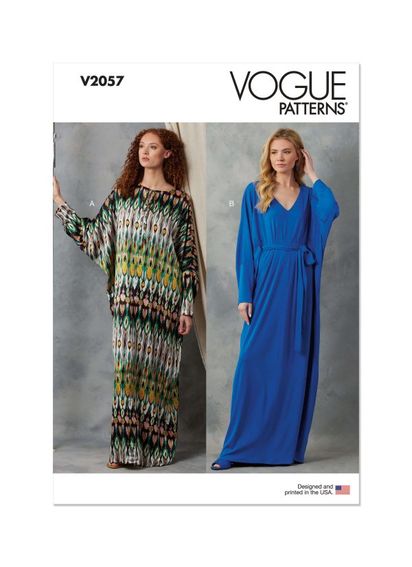 Vogue Sewing Pattern V2057 Misses' Caftans and Sash
