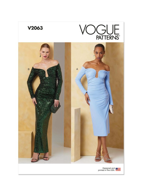 Vogue Sewing Pattern V2063 Misses' Dress in Two Lengths