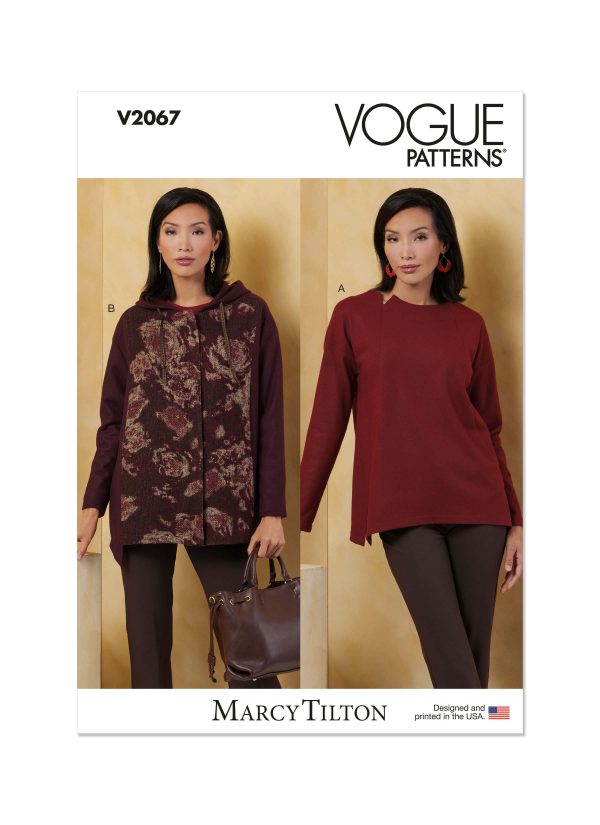 Vogue Sewing Pattern V2067 Misses' Knit Top and Jacket by Marcy Tilton