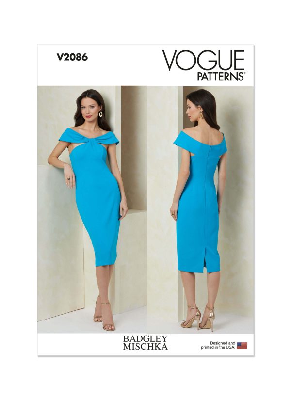Vogue Patterns Sewing Pattern V2086 Misses' Dress by Badgley Mischka