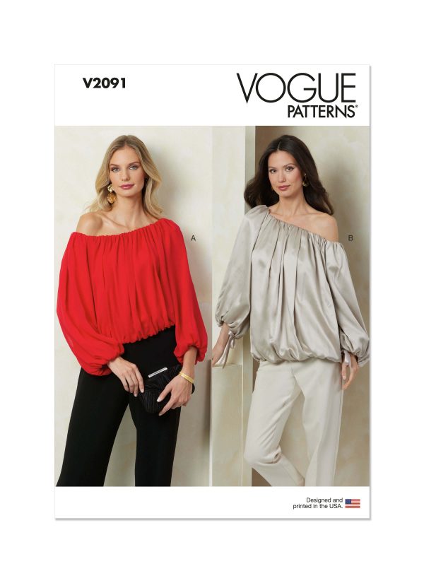 Vogue Patterns Sewing Pattern V2091 Misses' Top with Length Variations