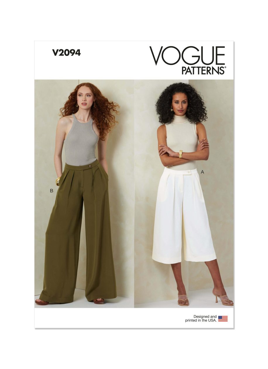 Vogue Patterns Sewing Pattern V2094 Misses' Trousers in Two Lengths