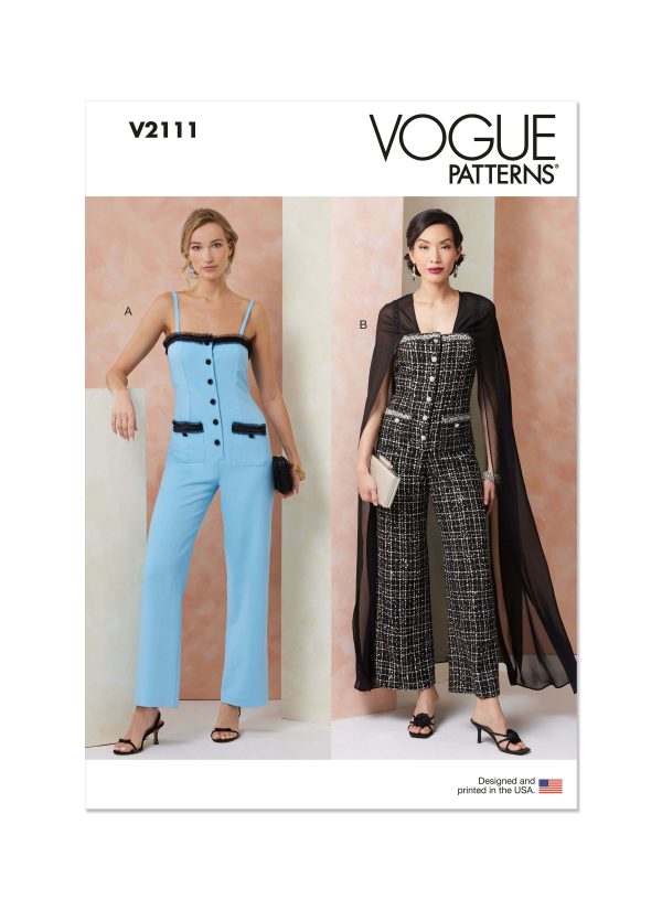 Vogue Patterns Sewing Pattern V2111 Misses' Jumpsuits