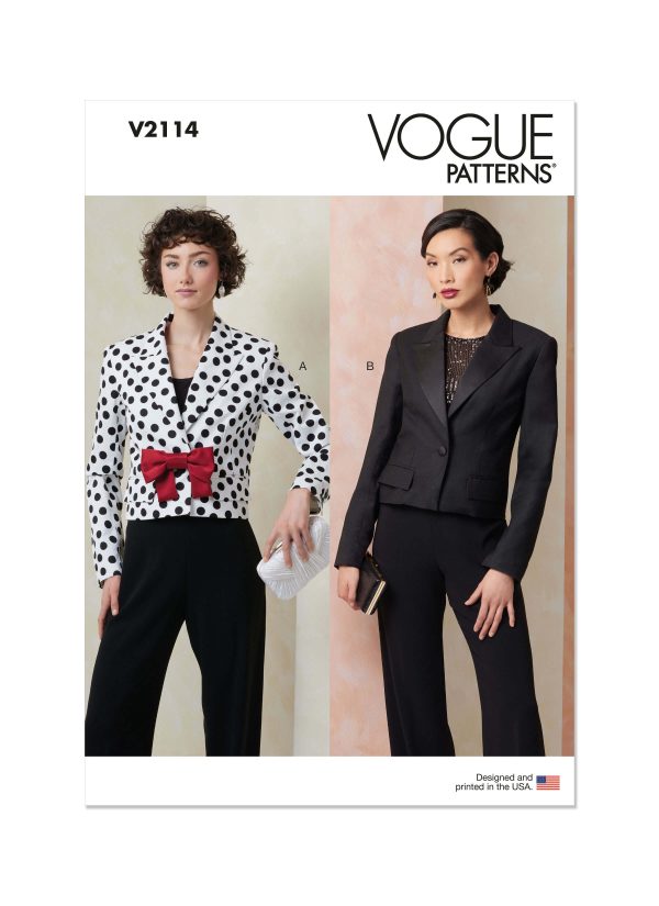 Vogue Patterns Sewing Pattern V2114 Misses' Jackets
